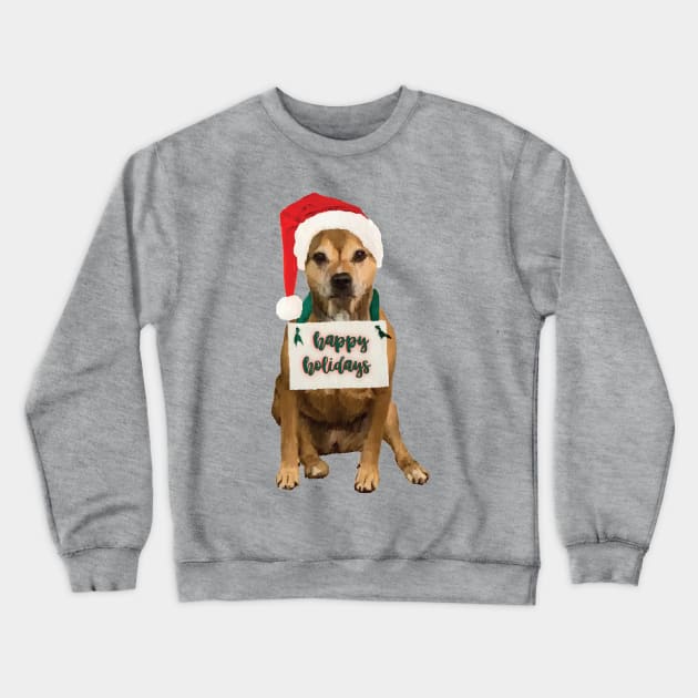 Happy Holidays Pitbull Crewneck Sweatshirt by calliew1217